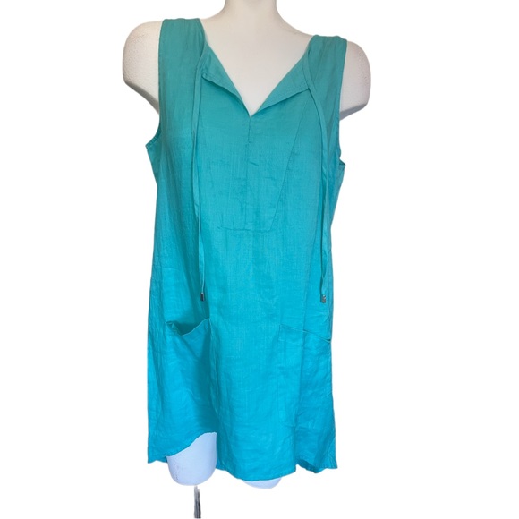 august silk Tops - August Silk 100% Linen Beach Coverup/Dress